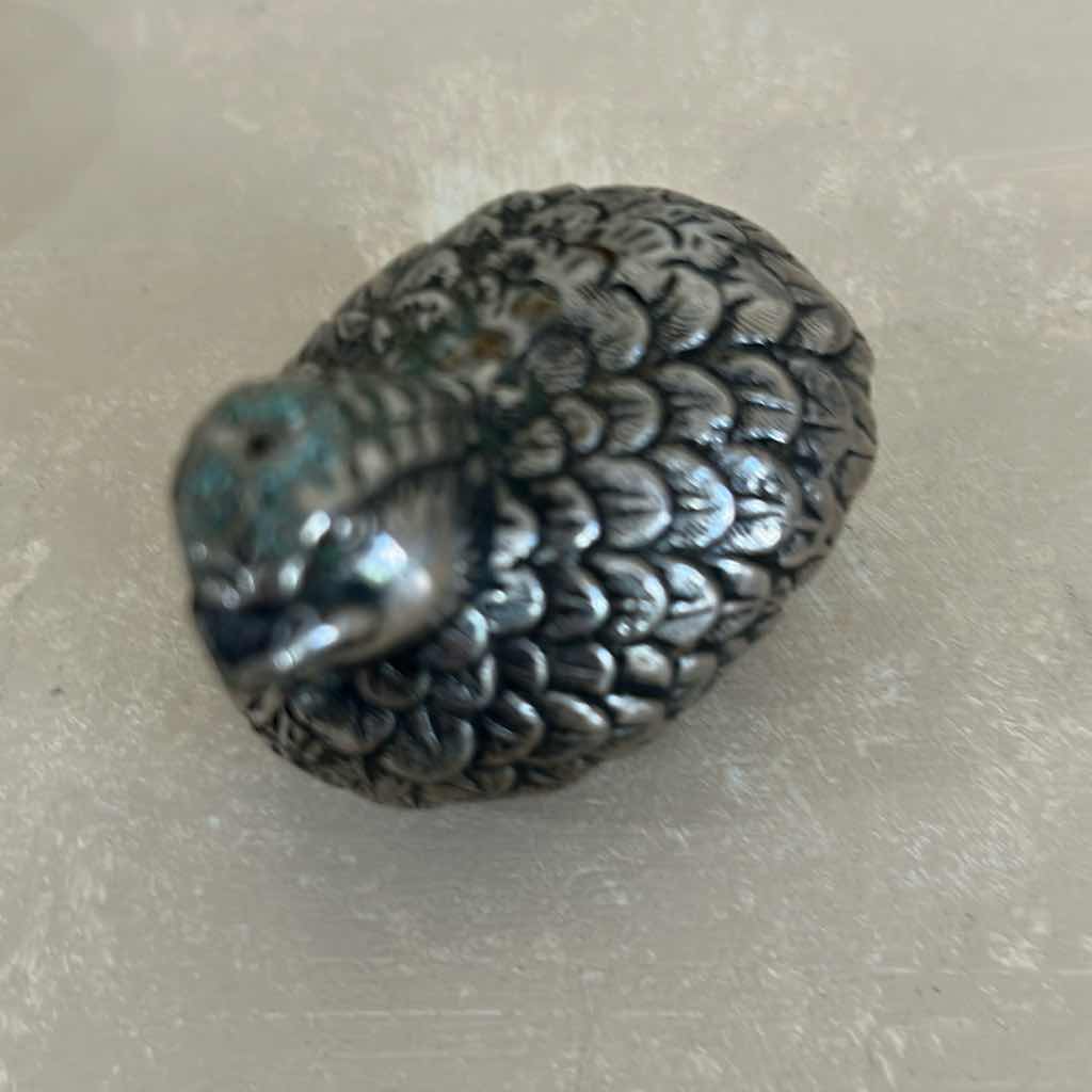 Photo 1 of VINTAGE GUCCI QUAIL SALT PEPPER SHAKERS IN SILVER TONE