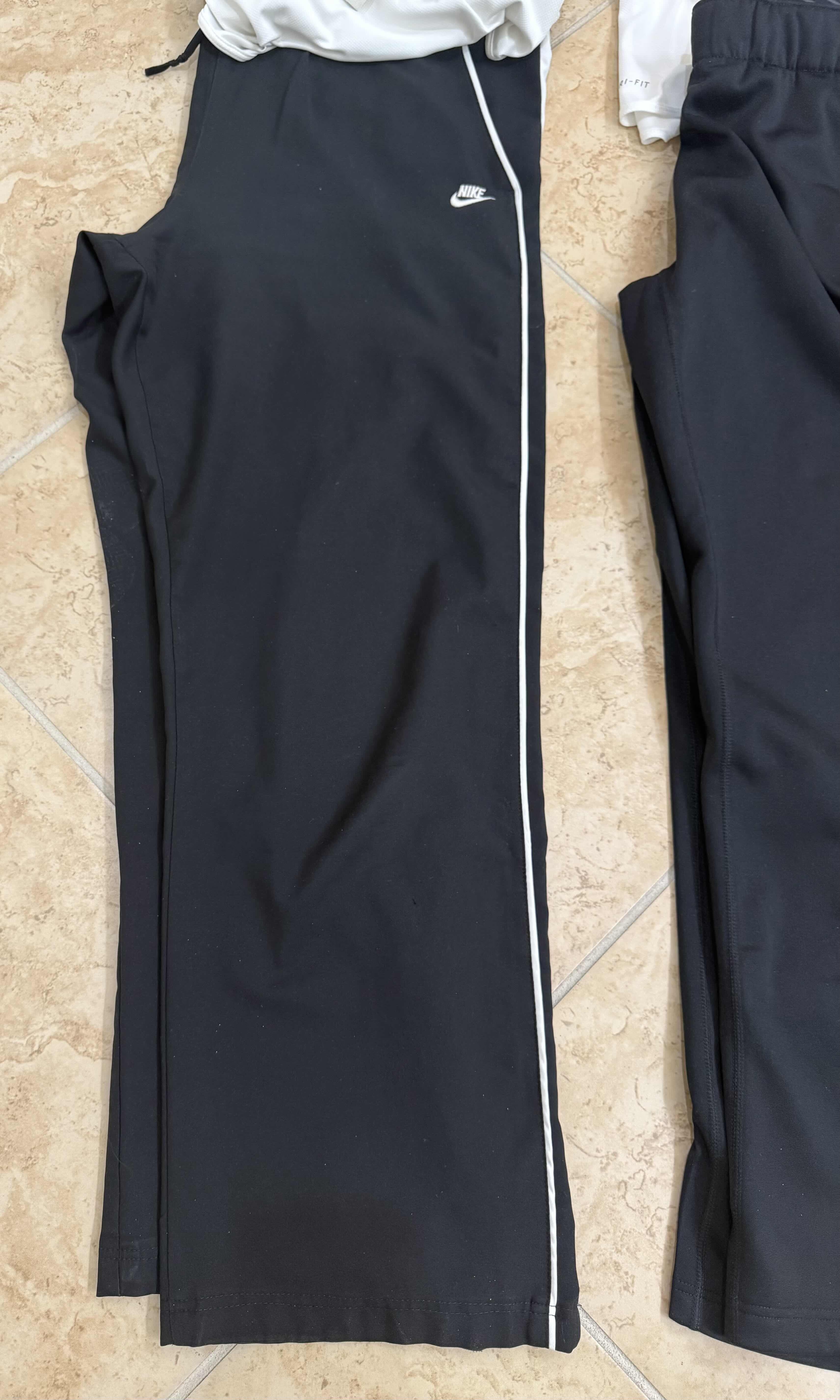 Photo 1 of 2-NIKE BLACK SWEATPANTS (M), 2 NIKE WHITE LONG SLEEVES FIT & DRY SHIRTS (M)