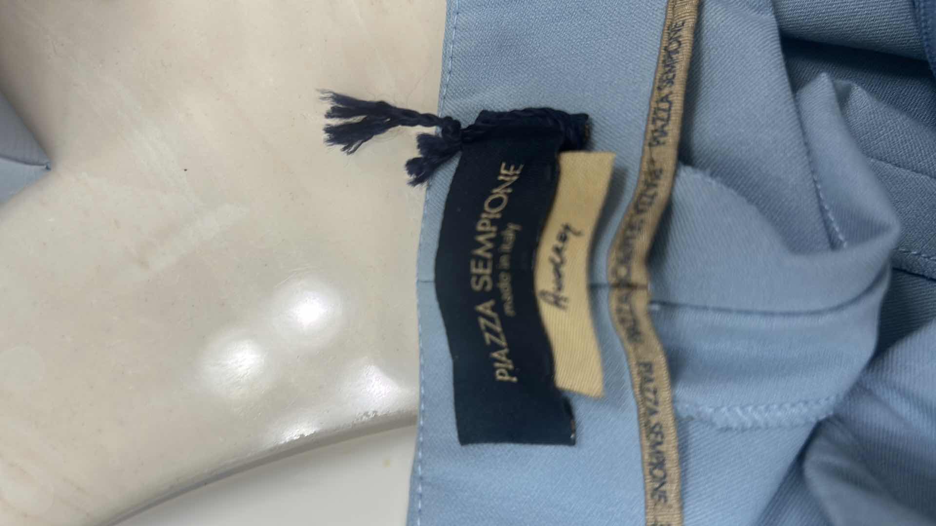 Photo 1 of PIAZZA SEMPIONE AUDREY BLACK AND LT BLUE CAPRIS SIZE 46