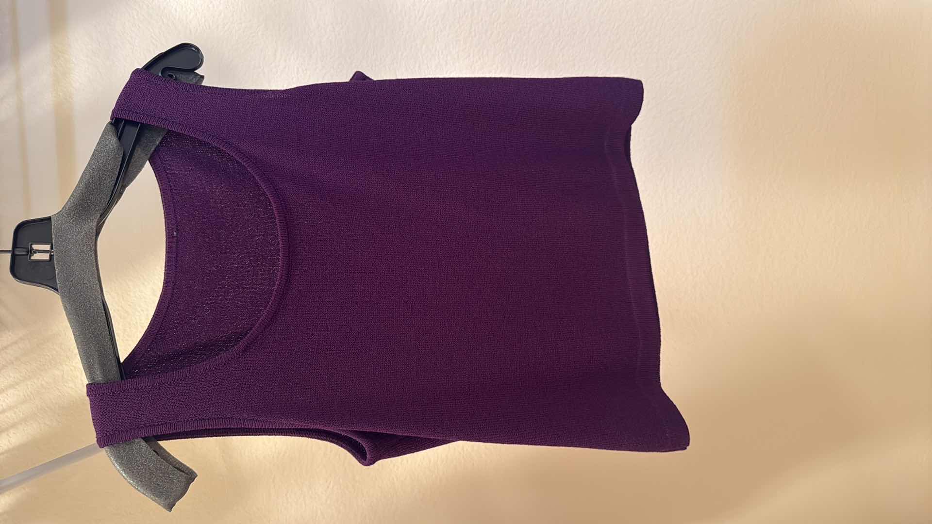 Photo 1 of ST JOHN DESIGNER KNIT ZIP UP CARDIGAN W KNIT TANK TOP (S)