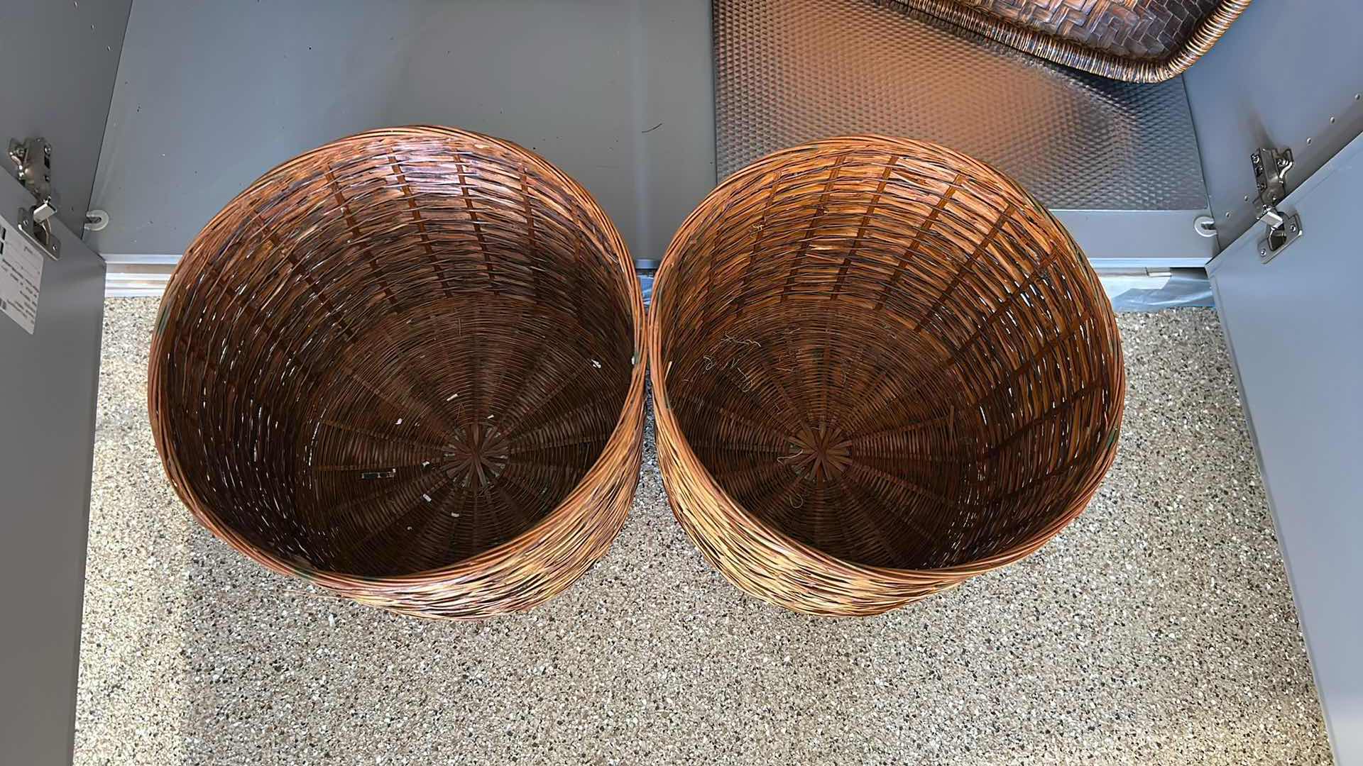 Photo 1 of 2- RATTAN BASKETS DECORATIVE RATTAN WALL