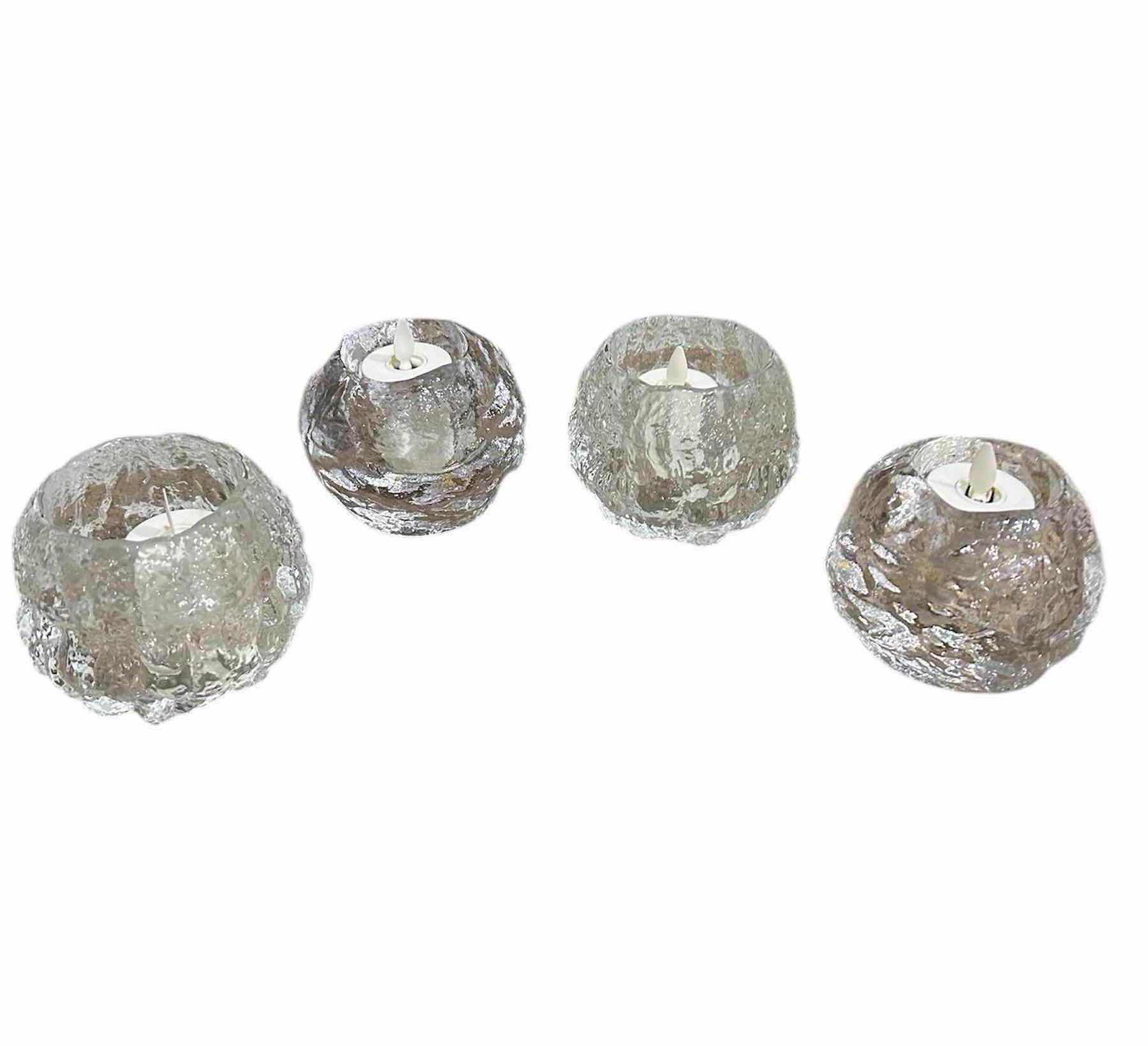 Photo 1 of 4-KOSTA BODA SNOWBALL VOTIVE