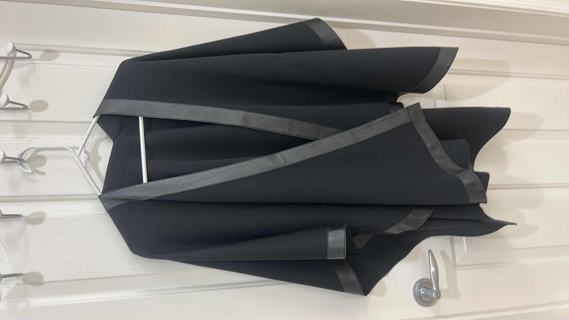 Photo 1 of BLACK CAPE WITH FAUX LEATHER TRIM