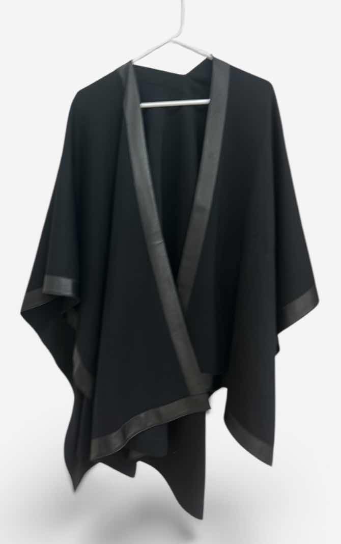 Photo 1 of BLACK CAPE WITH FAUX LEATHER TRIM