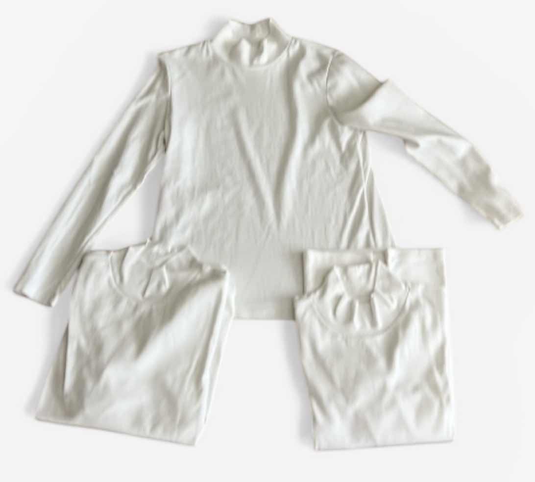 Photo 1 of 2 LONG SLEEVE COLDWATER CREEK WHITE MOCK NECK TOPS SIZE MED