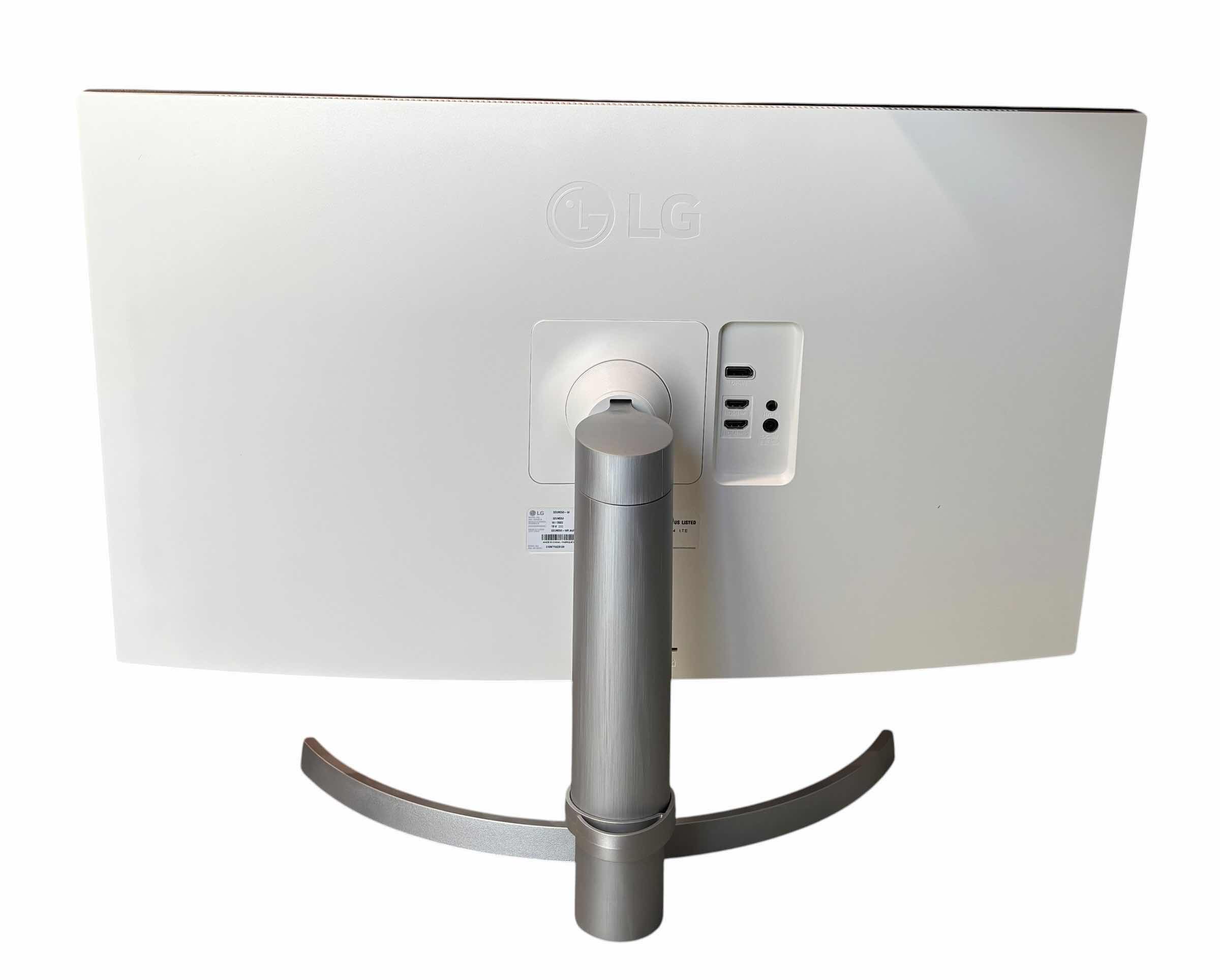 Photo 1 of LG 32” 32UN550-W MONITOR (NO POWER CORD) $135