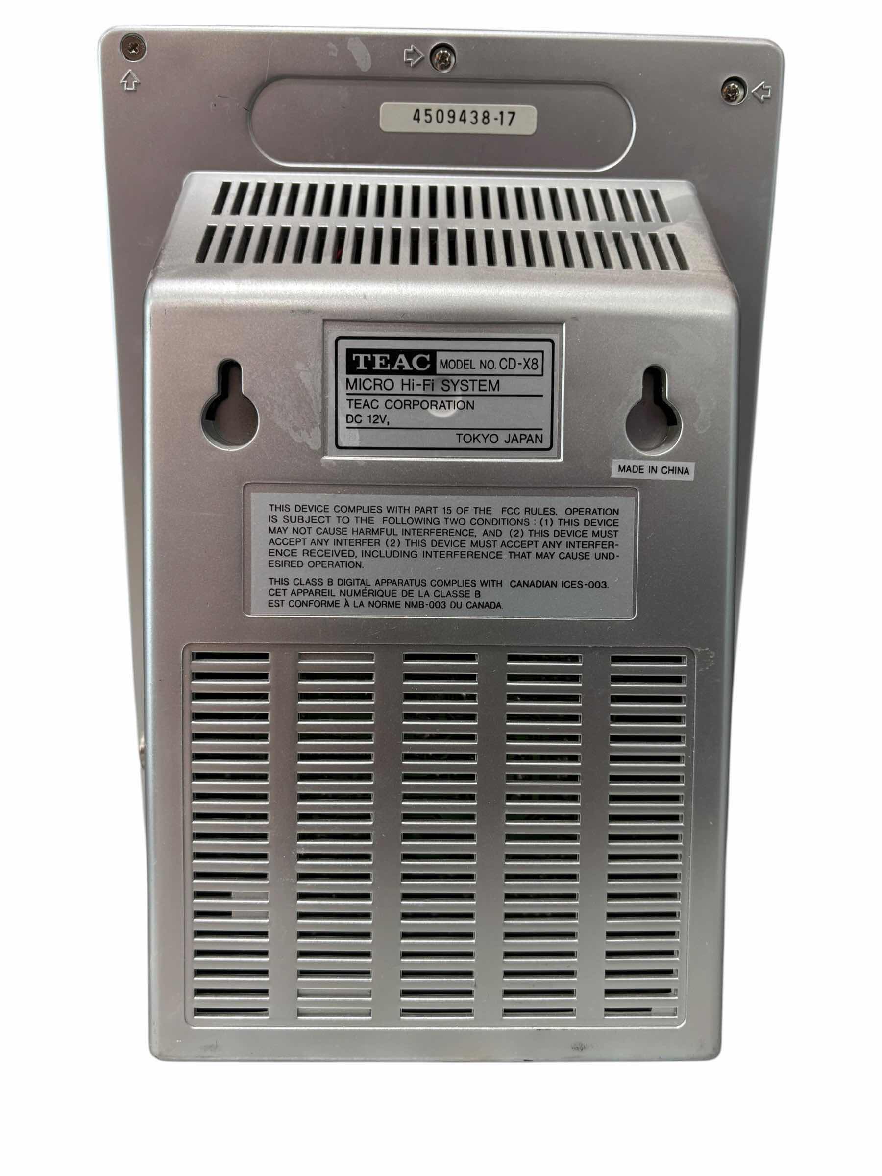 Photo 1 of TEAC MICRO HI FI STEREO AUDIO SYSTEM WITH MANUAL & REMOTE $225