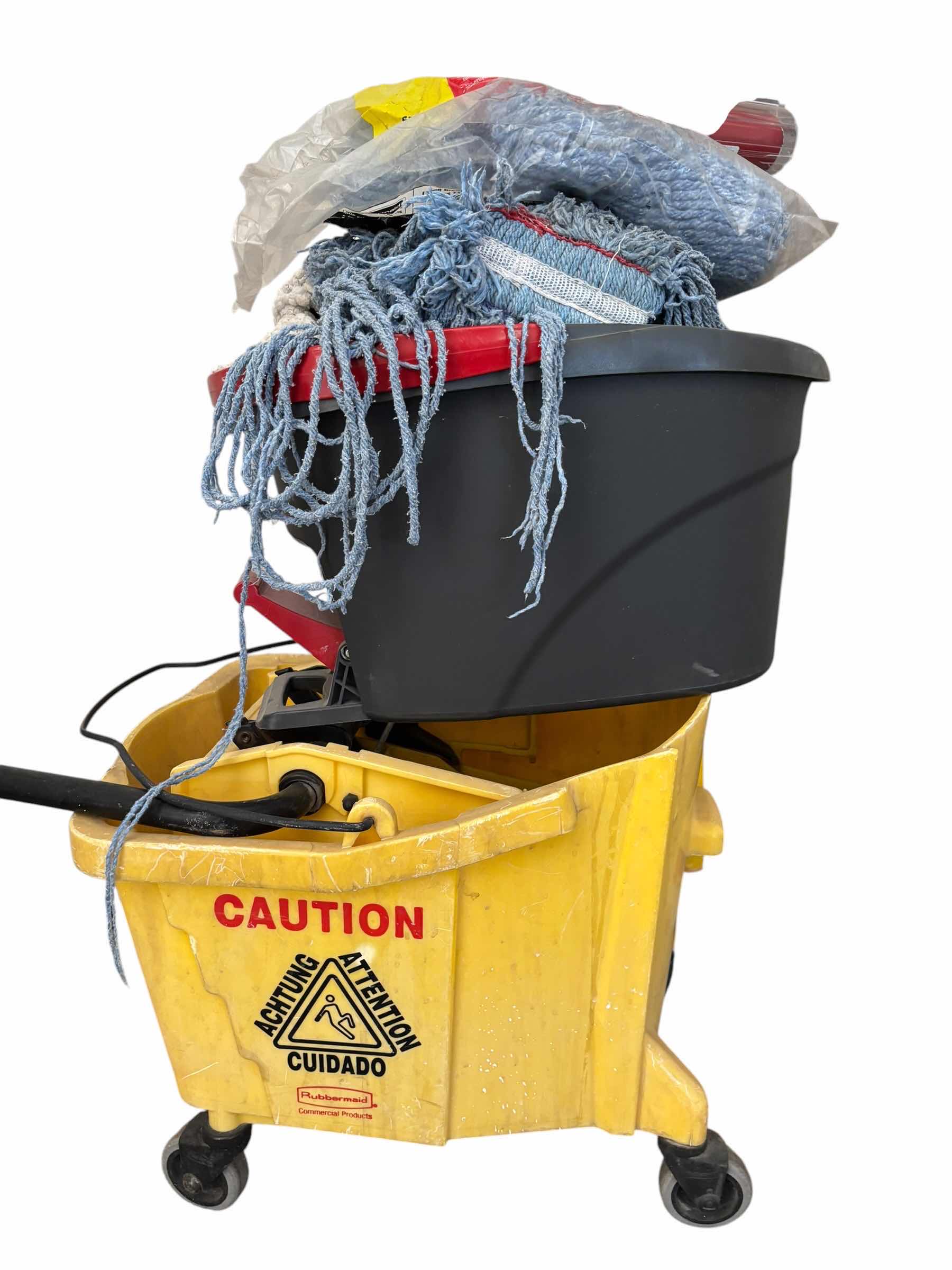 Photo 1 of MOP BUCKETS (2) & MOP HEADS