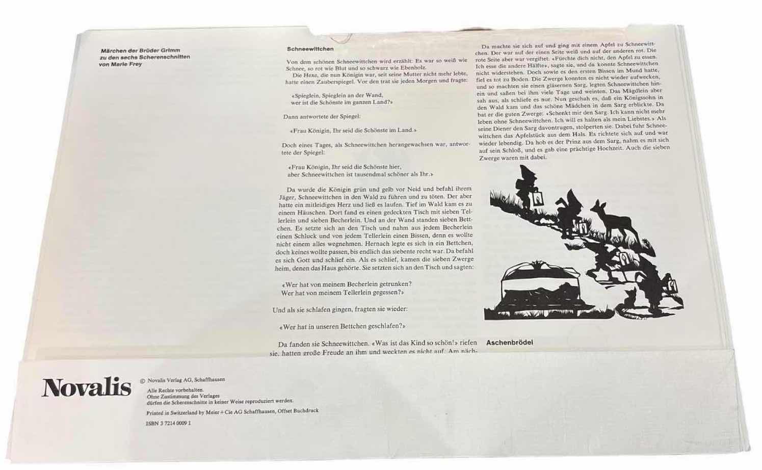 Photo 1 of MARIE FREY “SECHS SCHERENSCHNITTE ZU MÄRCHEN DER BRÜDER GRIMM” GERMAN PAPER CUT PORTFOLIO 16”X12” $125