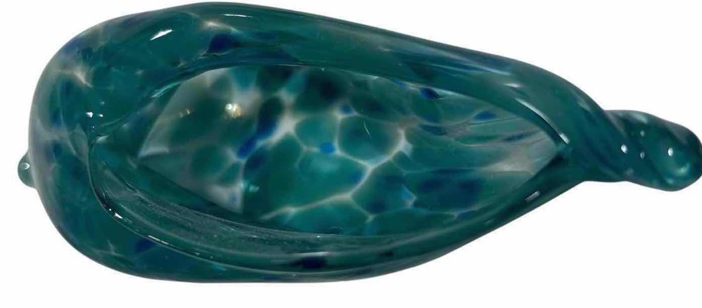 Photo 1 of HAND-BLOWN ART GLASS SEASHELL DECORATIVE BOWL
