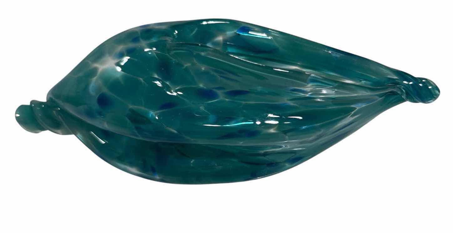 Photo 1 of HAND-BLOWN ART GLASS SEASHELL DECORATIVE BOWL