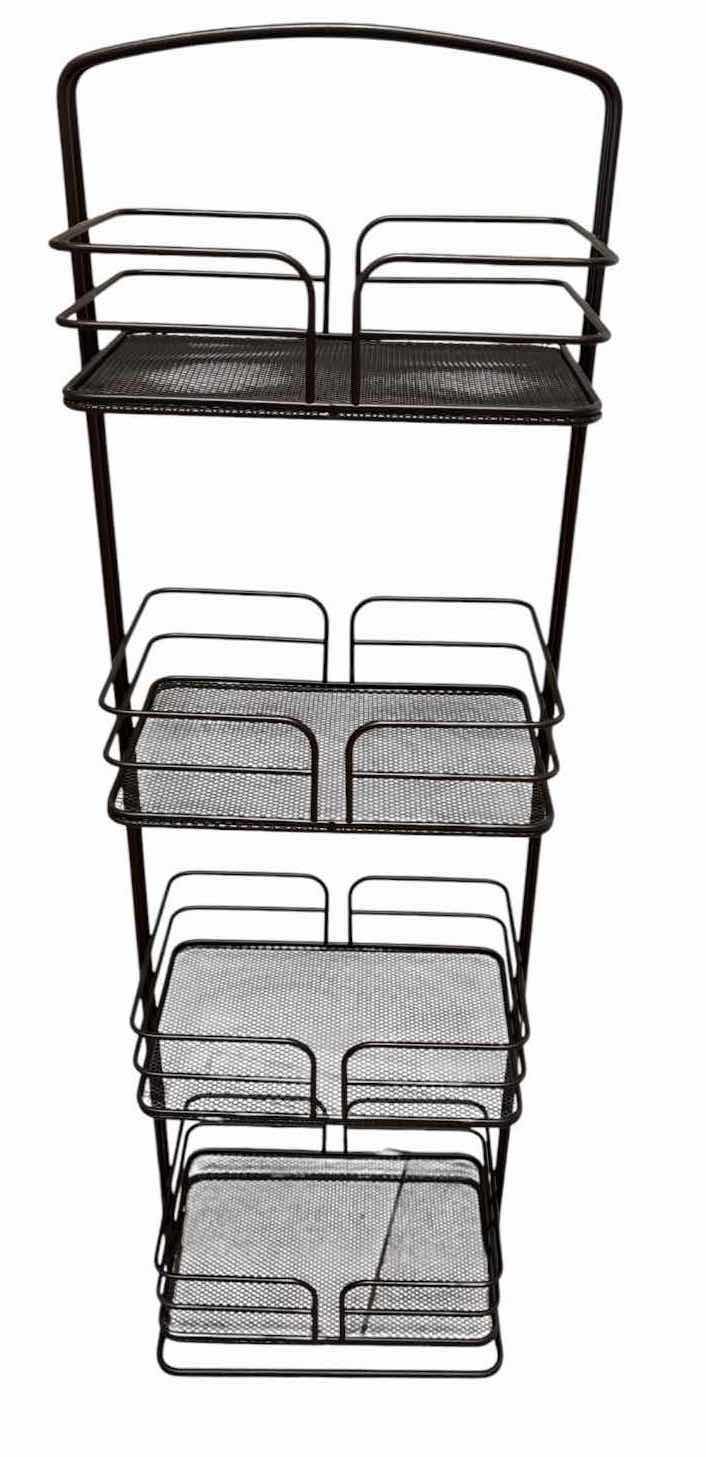 Photo 1 of 4-TIER METAL MESH STORAGE ORGANIZER RACK H33” $50