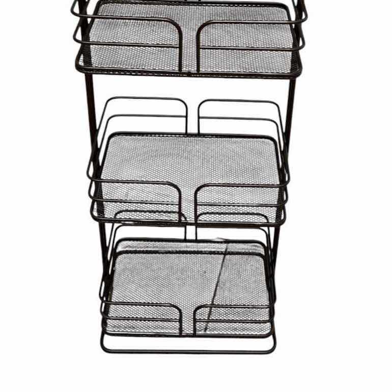 Photo 1 of 4-TIER METAL MESH STORAGE ORGANIZER RACK H33” $50