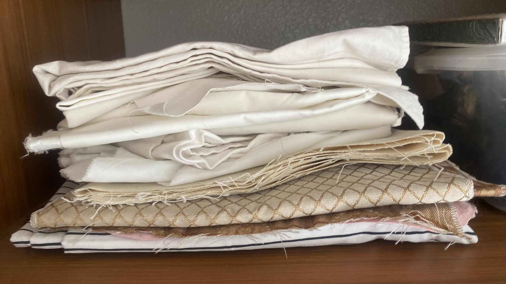 Photo 1 of CONTENTS OF CABINET ASSORTED FABRIC FOR CRAFTS