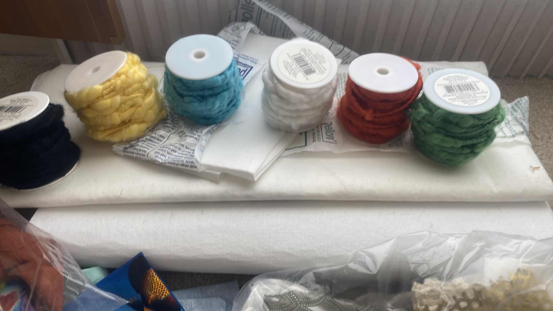Photo 1 of FABRIC SCRAPS YARN INTERFACING & PAPER FOR CRAFTING