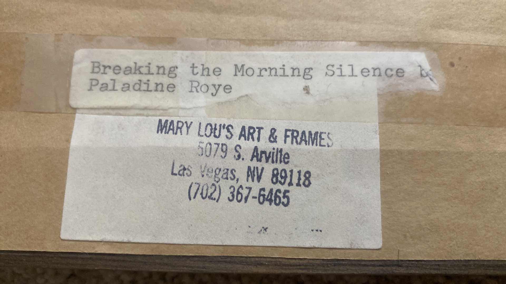 Photo 1 of $150 FRAMED WATERCOLOR PRINT ”BREAKING THE MORNING SILENCE” BY PALADINE ROYE 18“ X 16“