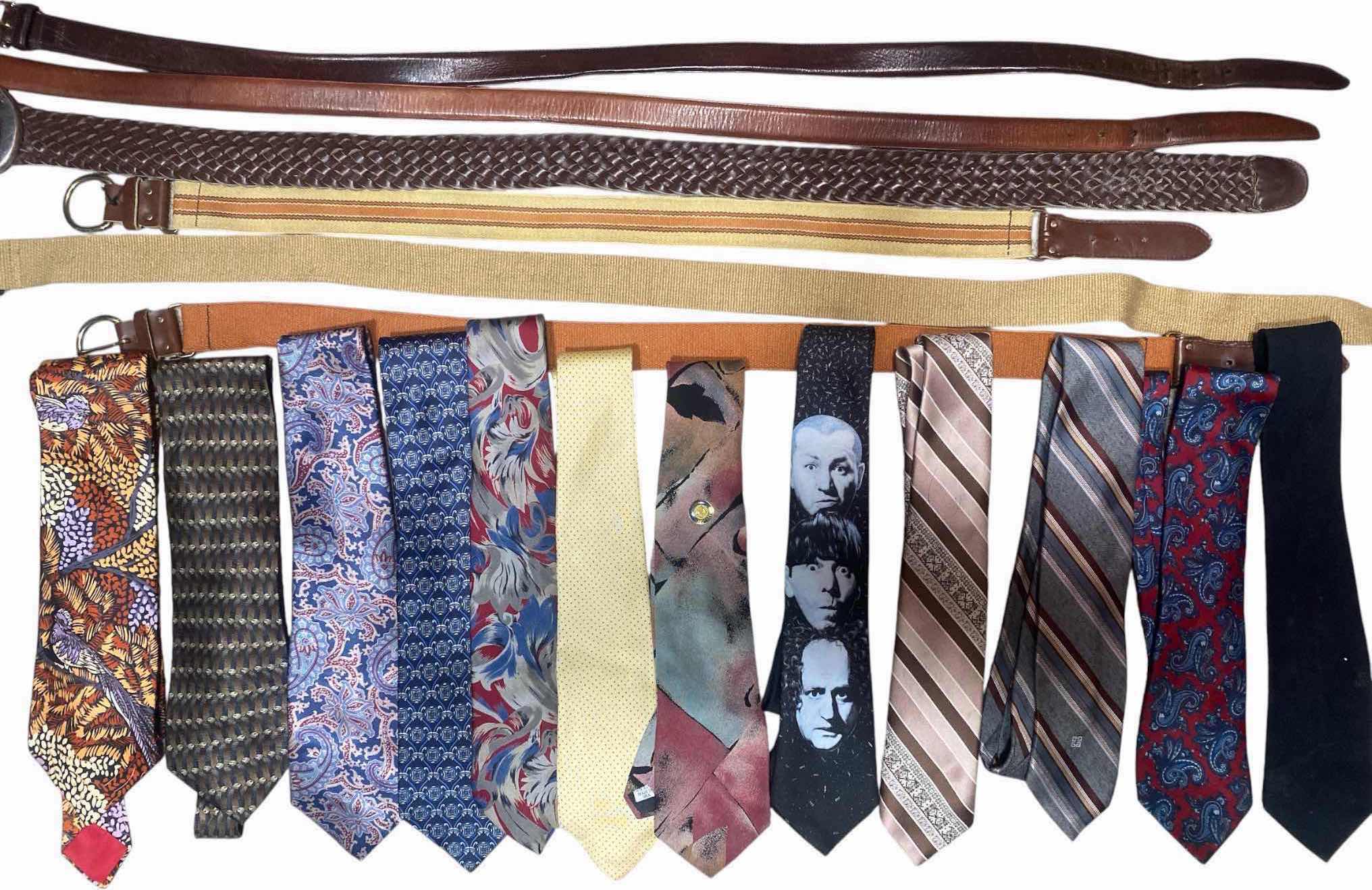 Photo 1 of MEN’S TIES AND BELTS APPROXIMATE SIZE 36 TO 38