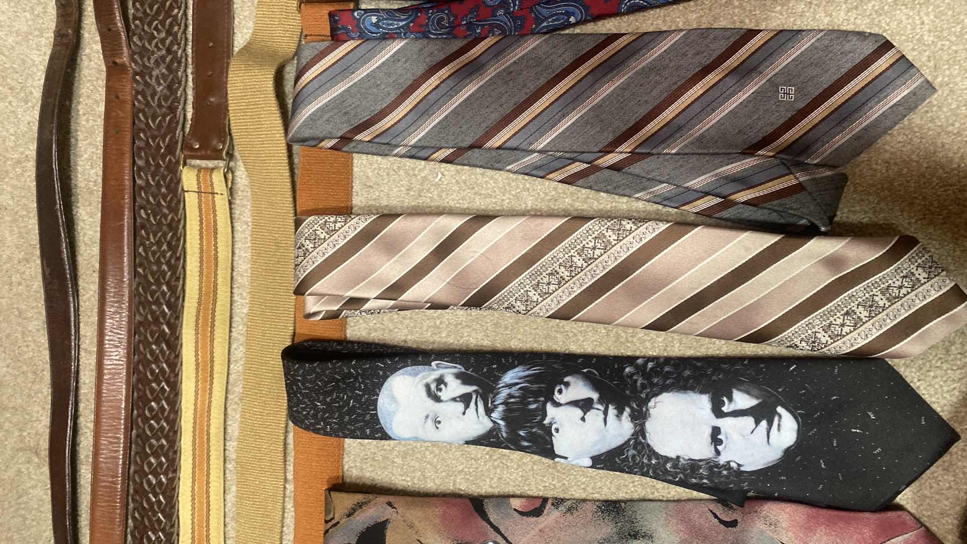 Photo 1 of MEN’S TIES AND BELTS APPROXIMATE SIZE 36 TO 38