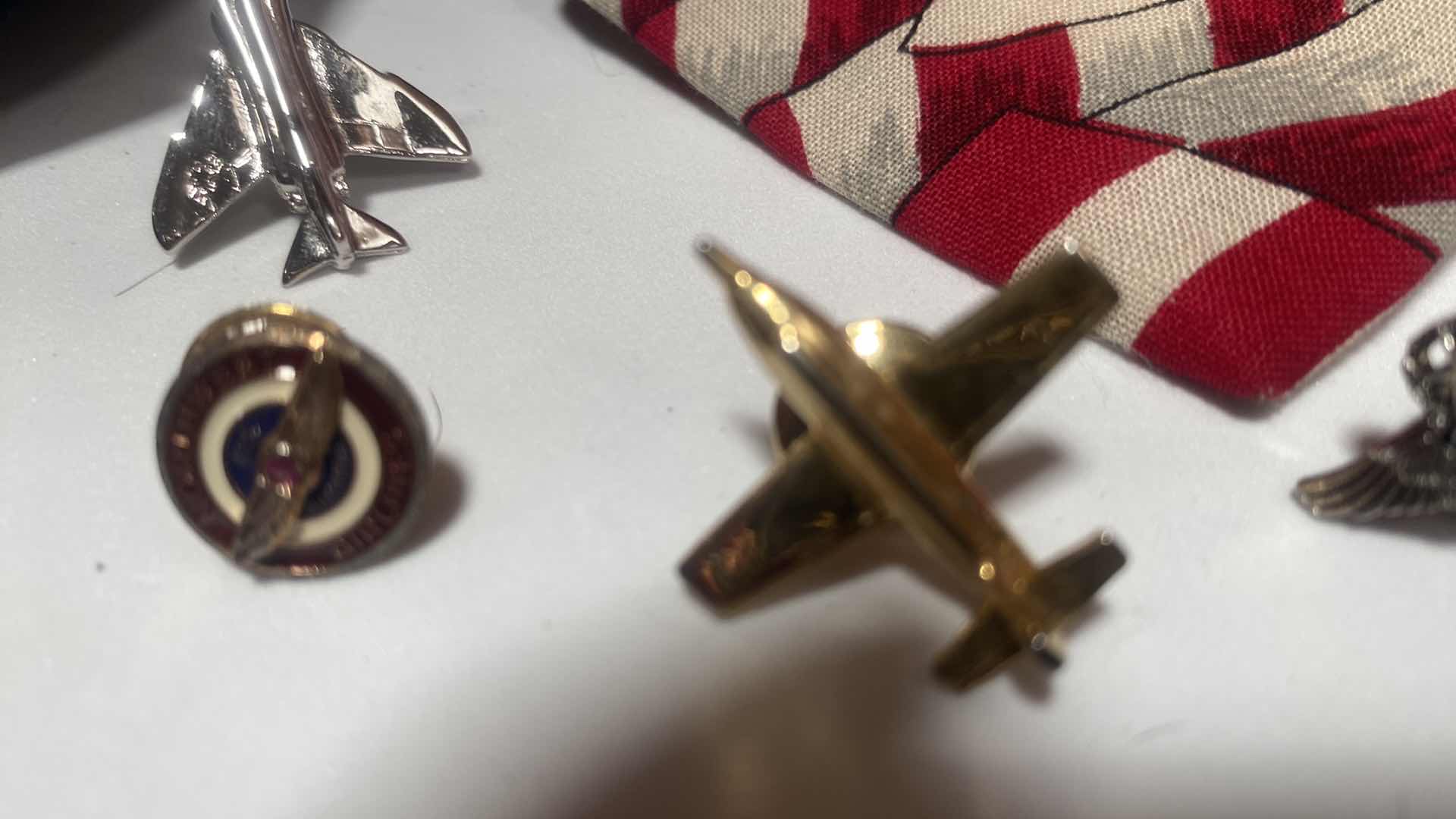 Photo 1 of MEN’S MILITARY TIE TACS & 2 PATRIOTIC TIES