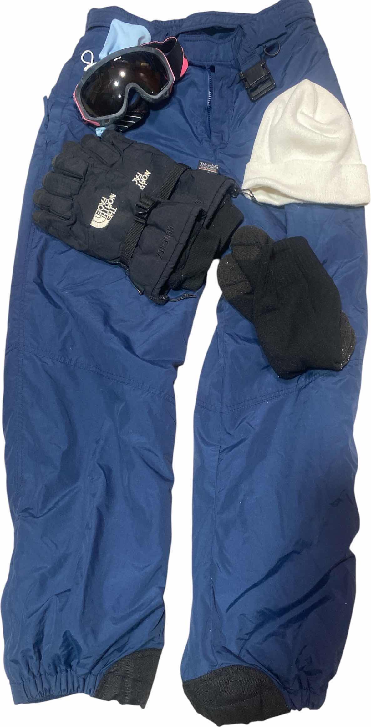 Photo 1 of MEN’S CB SPORTS SKI PANTS SIZE 34 WITH NORTHFACE GLOVES SPY GOGGLES, WOOL SOCKS AND HAT