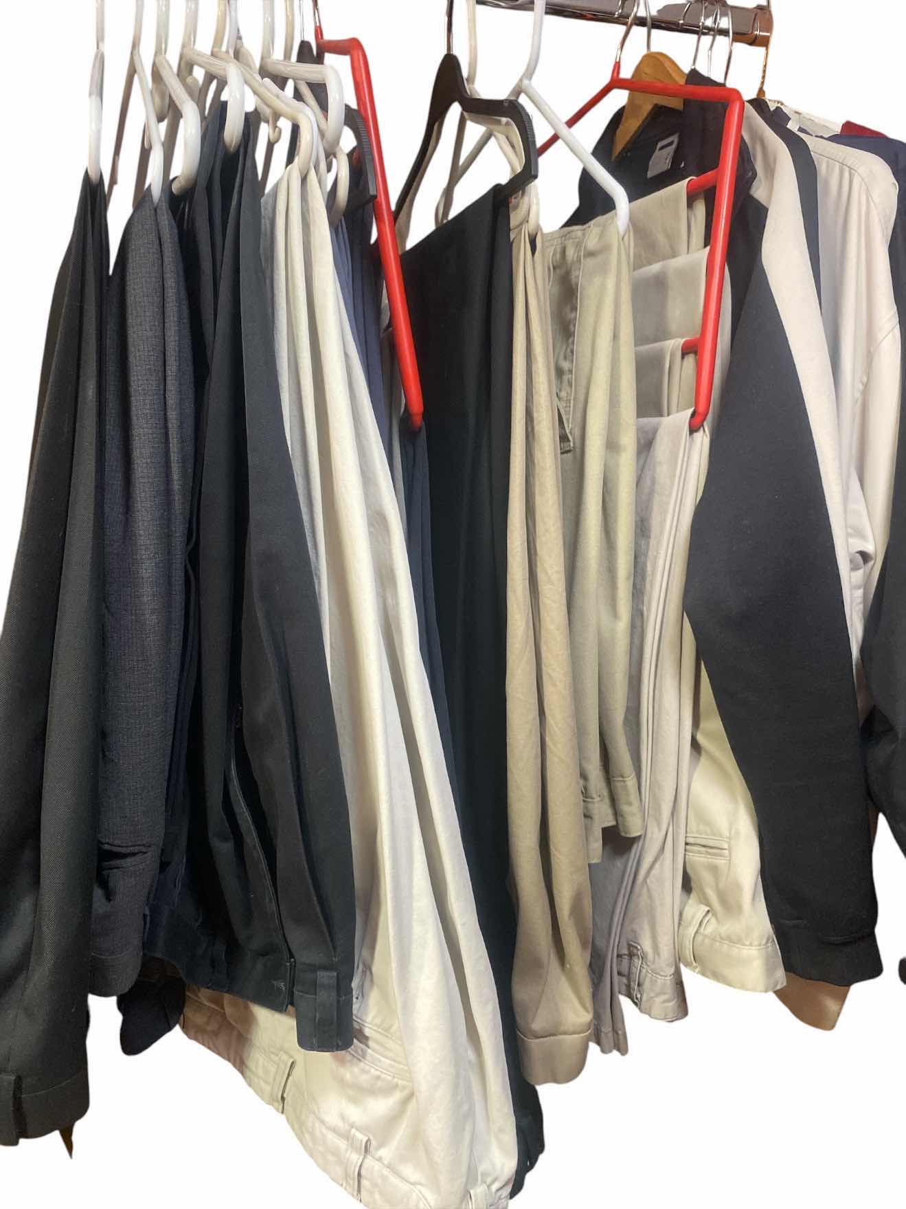 Photo 1 of MEN’S CLOTHING, PANTS AND LIGHTWEIGHT JACKETS SIZE MEDIUM AND LARGE & 36 x 34