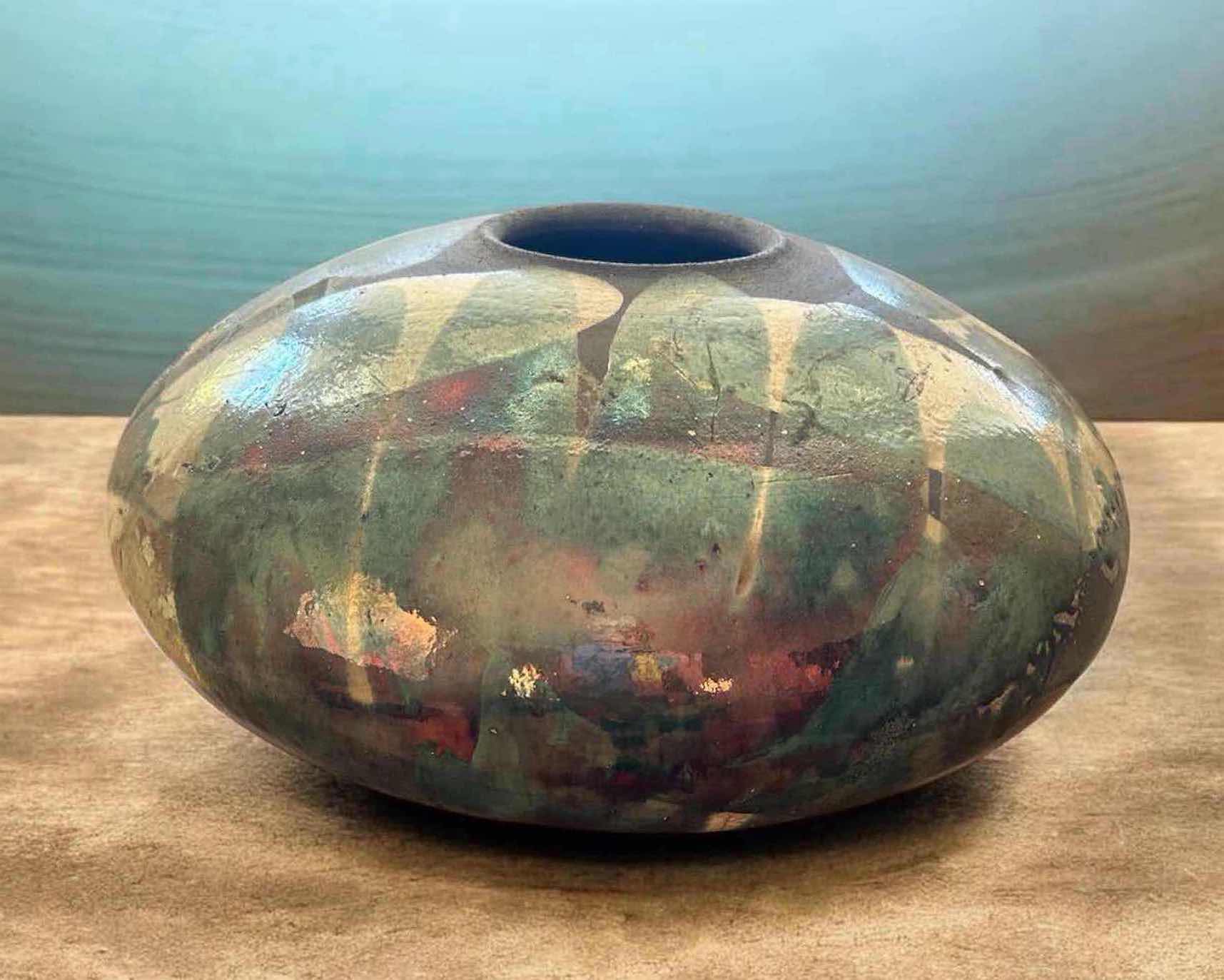 Photo 1 of STUDIO POTTERY RAKU FIRING POTTERY 19" WIDE