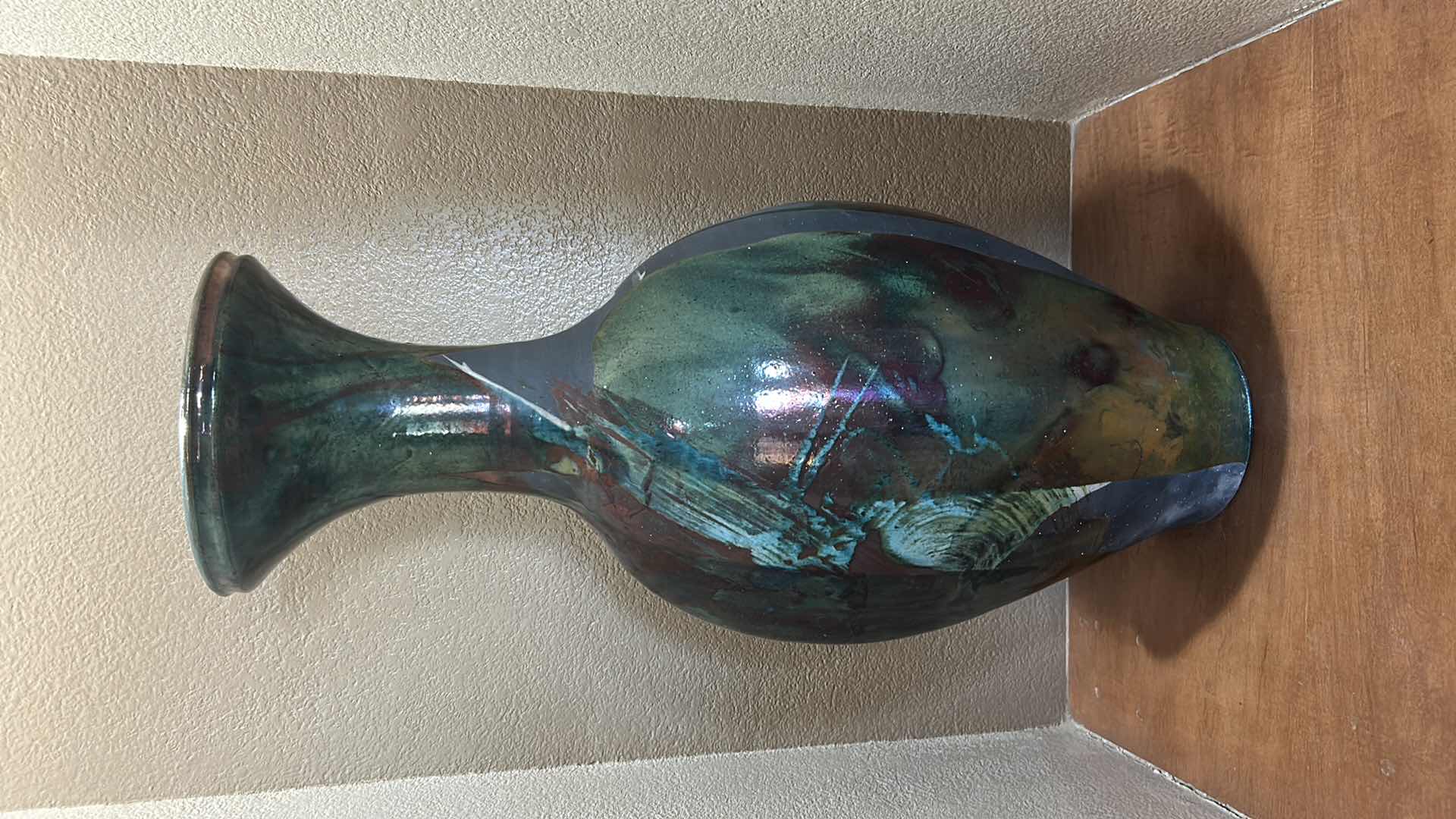 Photo 1 of LARGE METAL VASE H 32"