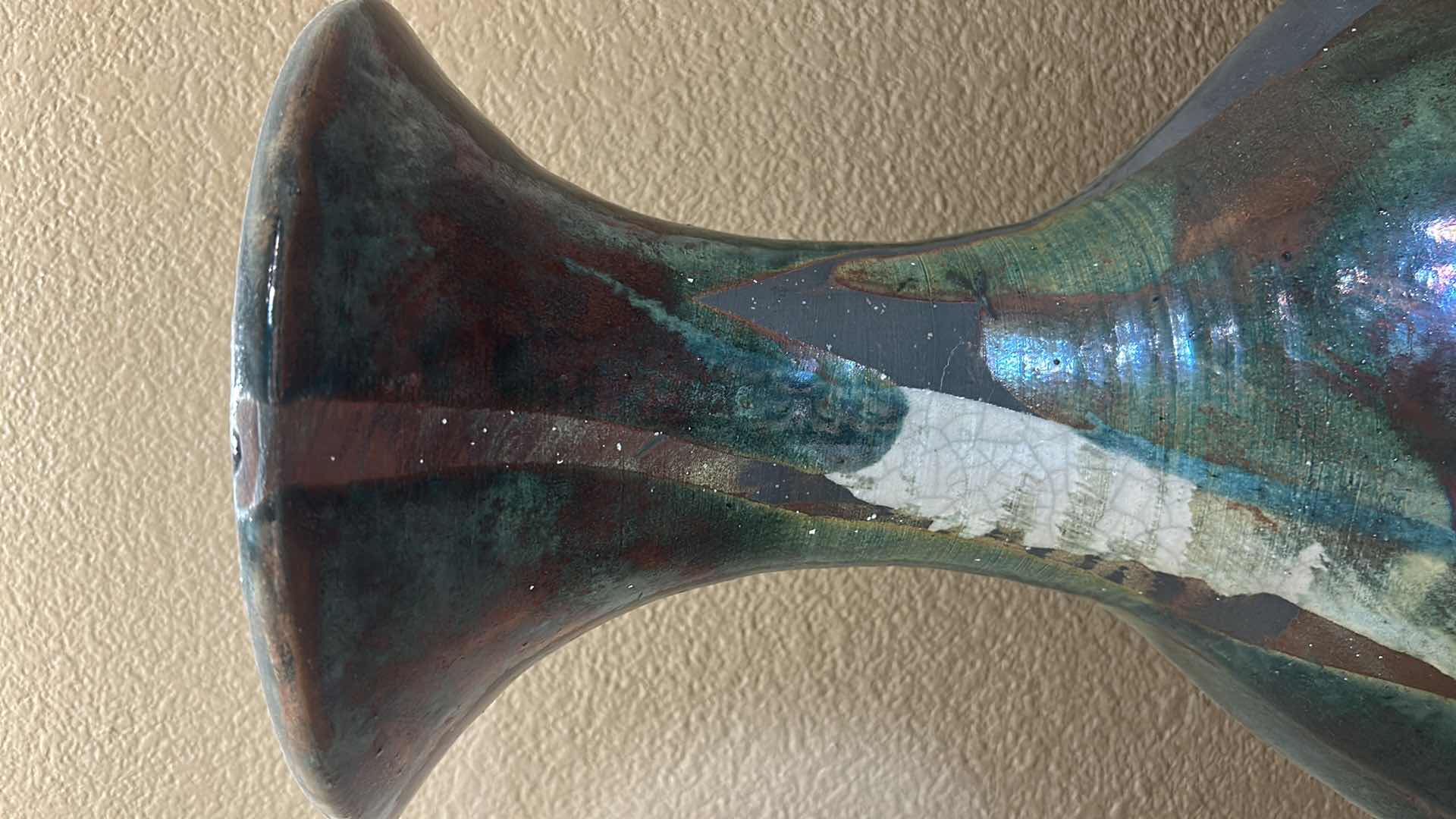 Photo 1 of LARGE METAL VASE H 32"