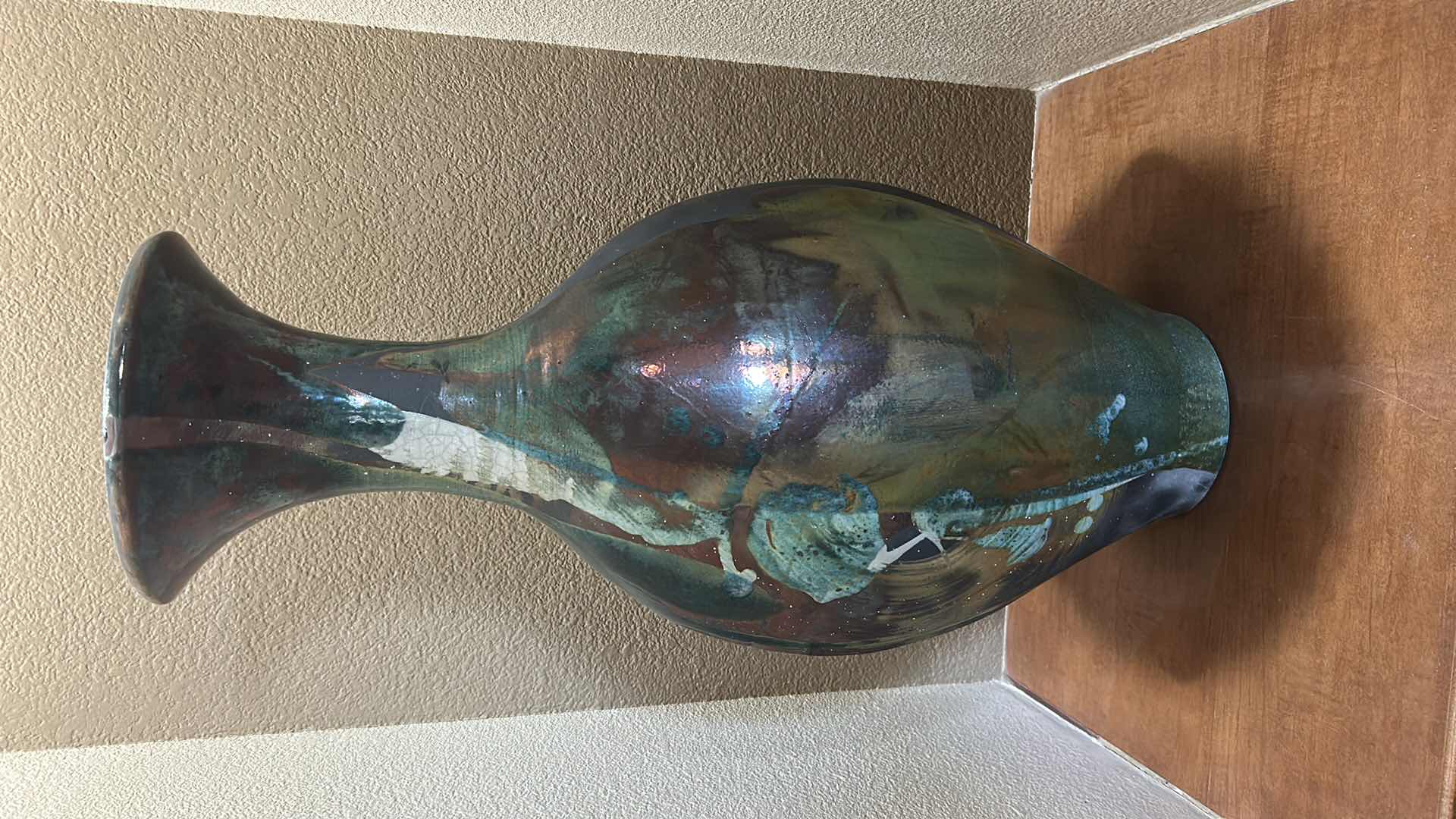 Photo 1 of LARGE METAL VASE H 32"