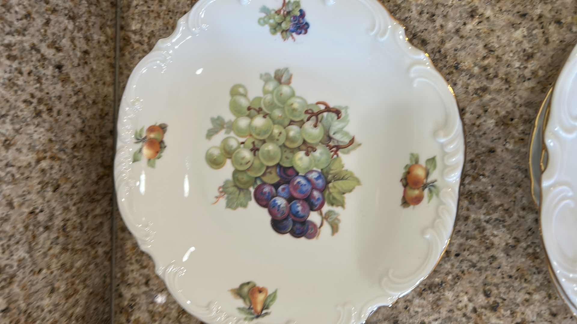 Photo 1 of 6-VINTAGE PORCELAIN SCHUMANN BAVARIA CHINA DESSERT PLATES $60