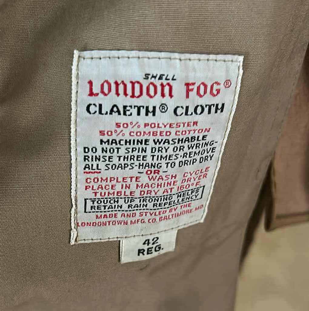 Photo 1 of BEIGE LONDON FOG MAINCOATS LINED SIZE 42 R