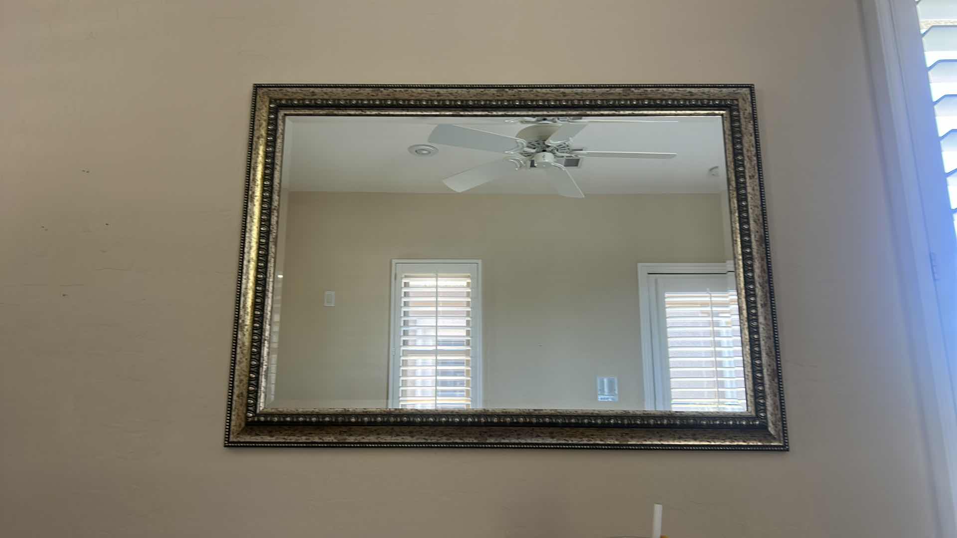Photo 1 of LARGE RECTANGULAR WALL MIRROR WITH DECORATIVE GOLD-TONE FRAME 41“ x H29“