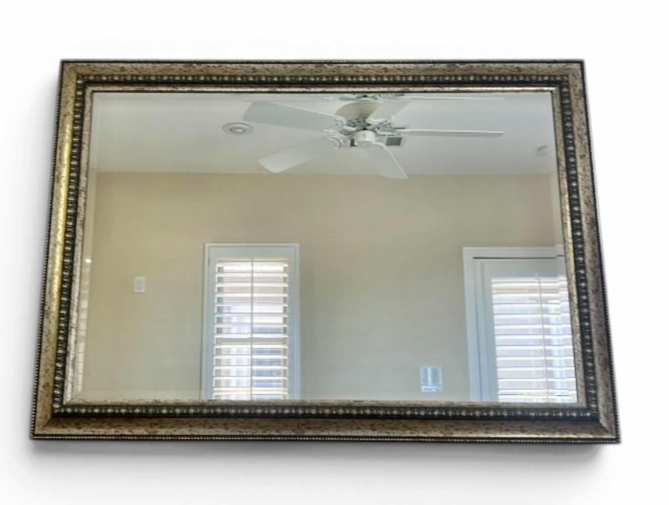 Photo 1 of LARGE RECTANGULAR WALL MIRROR WITH DECORATIVE GOLD-TONE FRAME 41“ x H29“