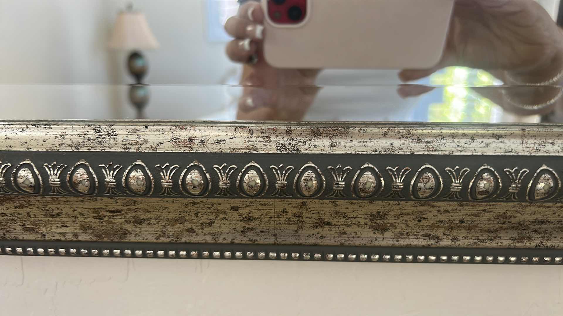 Photo 1 of LARGE RECTANGULAR WALL MIRROR WITH DECORATIVE GOLD-TONE FRAME 41“ x H29“