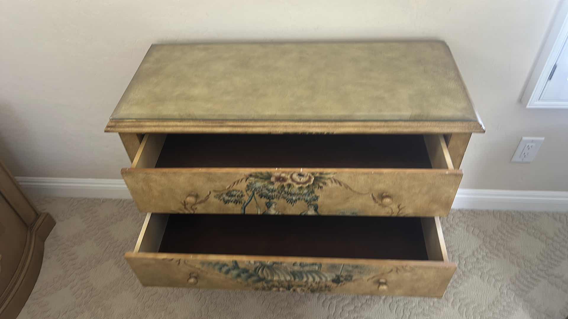 Photo 1 of AA IMPORTING HAND-PAINTED FRENCH LOUIS XV STYLE ACCENT PASTORAL SCENE CHEST COMMODE 38 1/2“ x 16“ x H32“