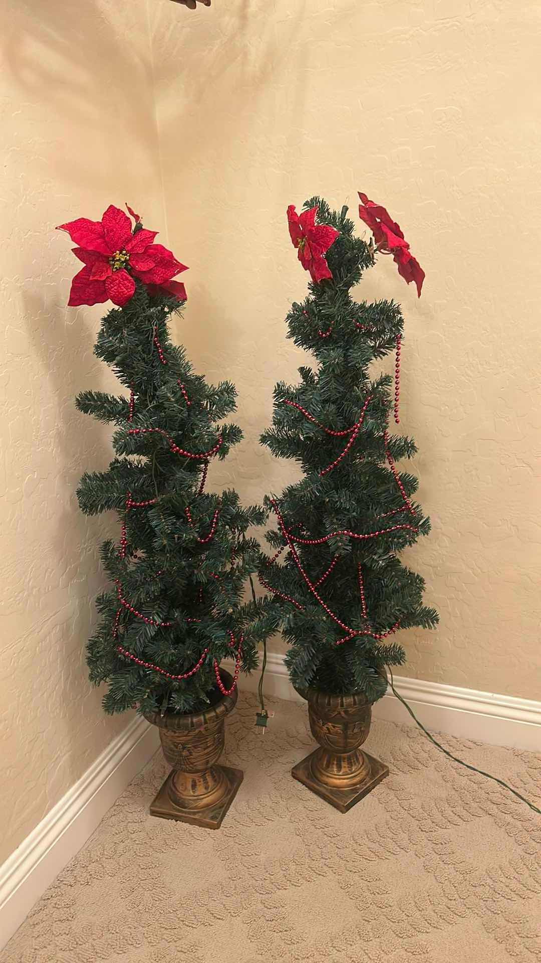 Photo 1 of 2 - 4’ FAUX CHRISTMAS TREES WITH LIGHTS