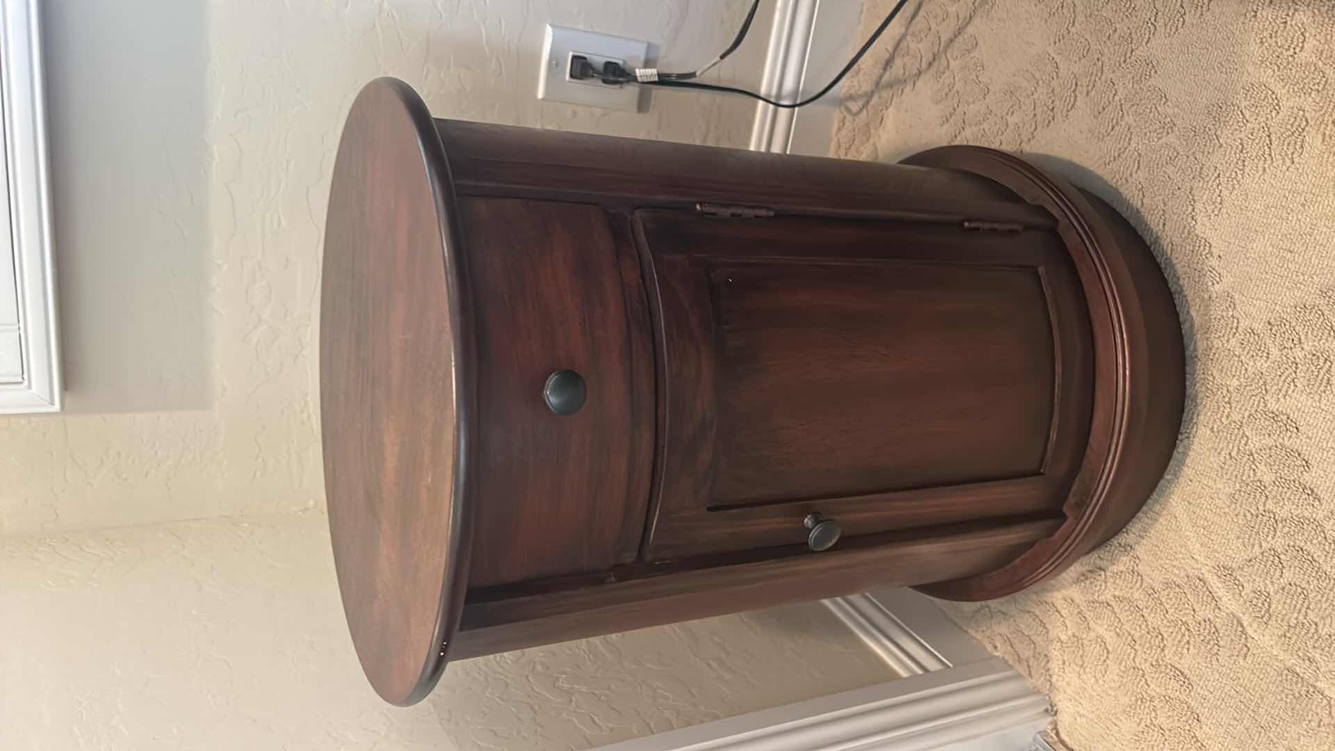 Photo 1 of CHERRYWOOD ROUND ACCENT TABLE 18“ x H26“