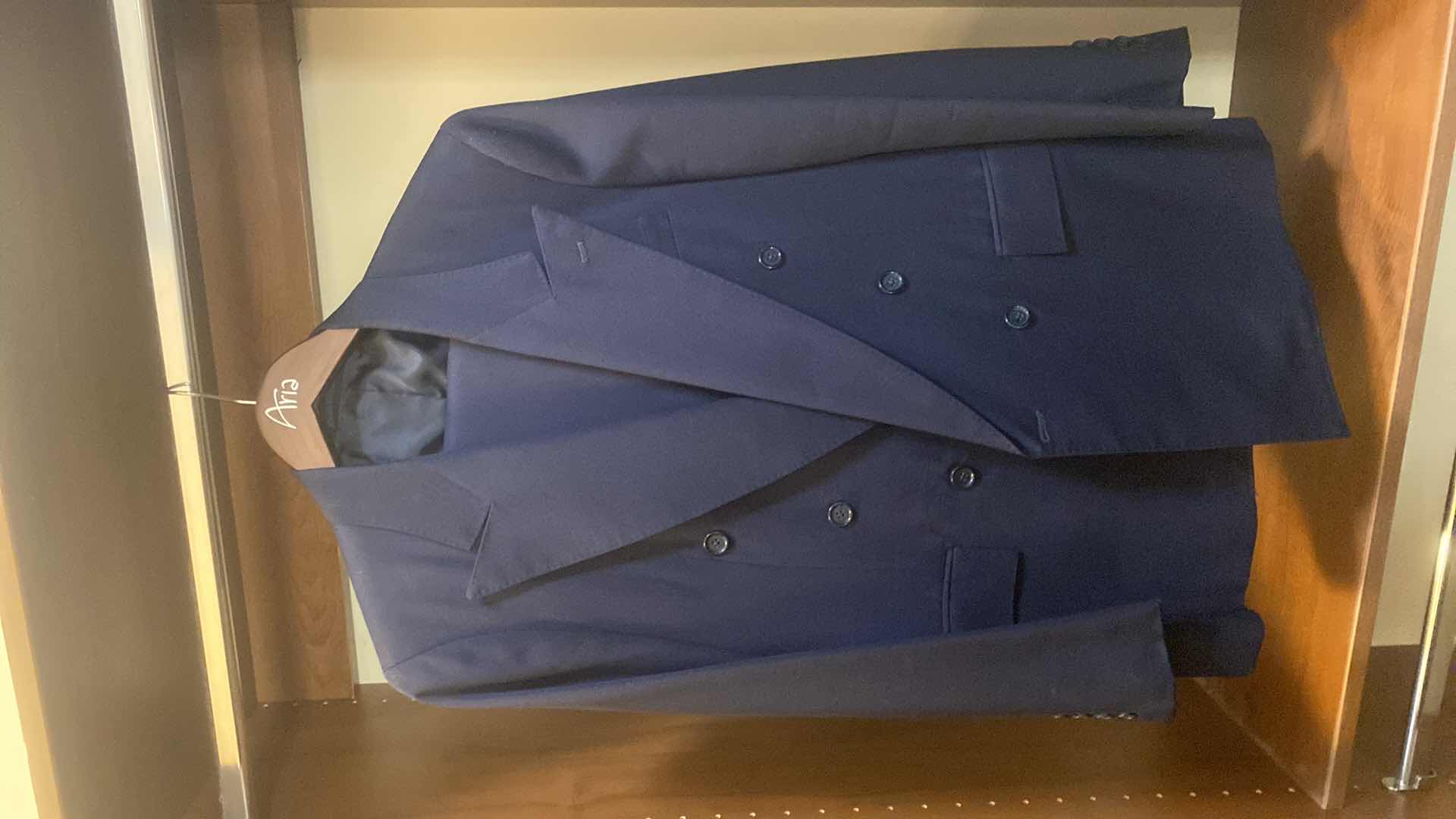 Photo 1 of MENS GRAND CUSTOM SUIT 100%WOOL MADE IN HONG KONG EST SIZE JACKET 40/42 PANTS 33/34