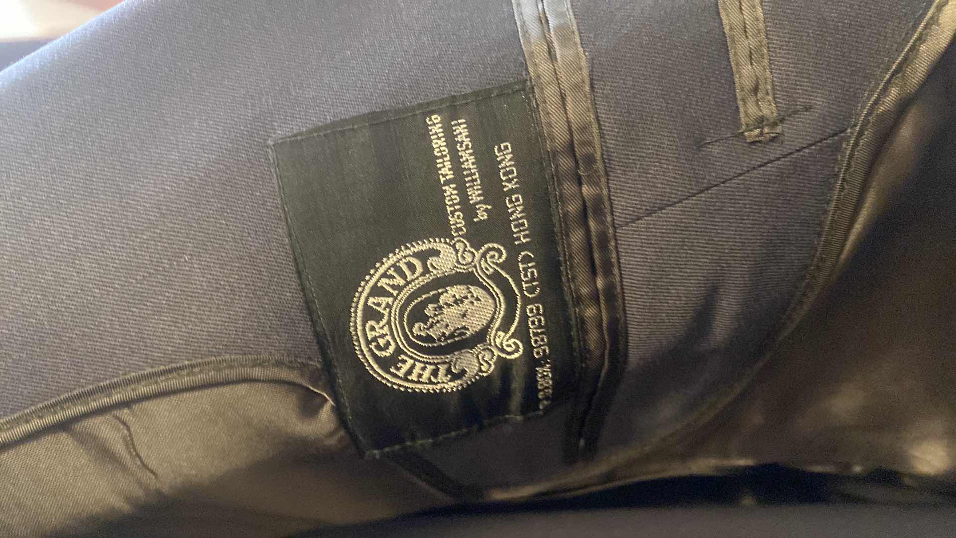 Photo 1 of MENS GRAND CUSTOM SUIT 100%WOOL MADE IN HONG KONG EST SIZE JACKET 40/42 PANTS 33/34