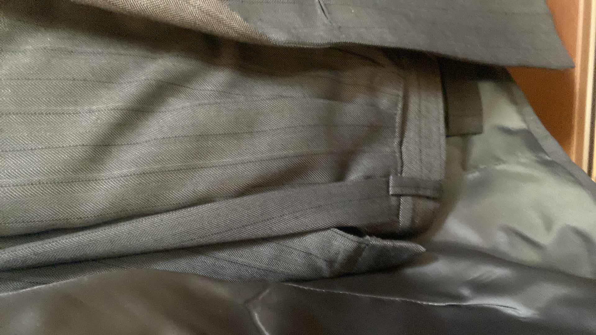 Photo 1 of MENS GRAND CUSTOM SUIT 100%WOOL MADE IN HONG KONG EST SIZE JACKET 40/42 PANTS 33/34