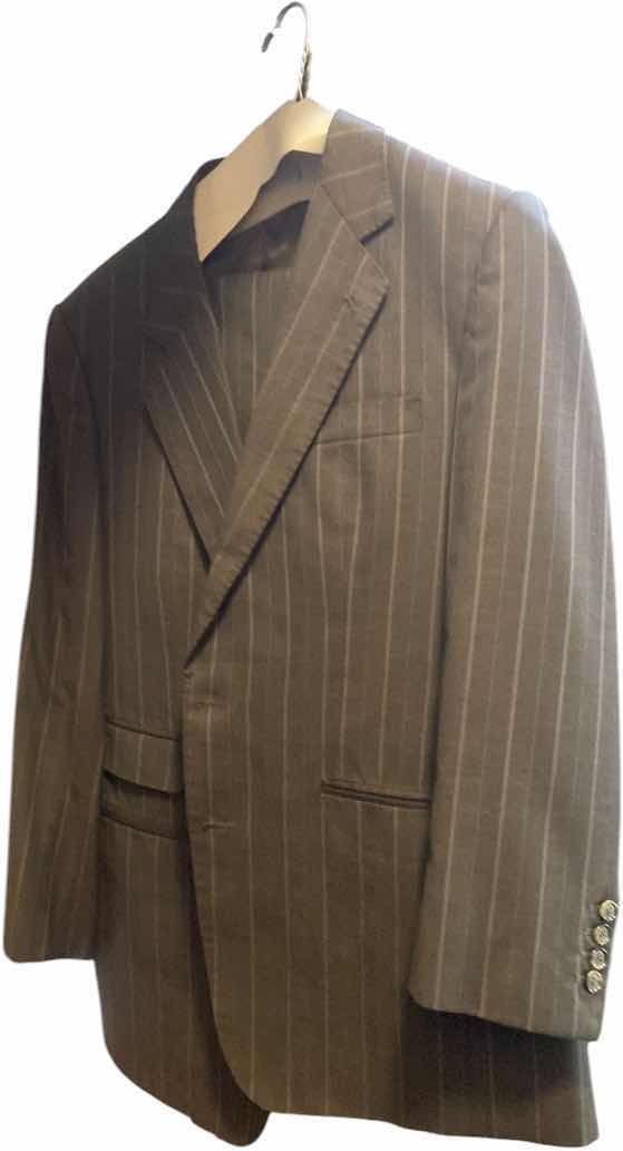 Photo 1 of MENS GRAND CUSTOM SUIT 100%WOOL MADE IN HONG KONG EST SIZE JACKET 40/42 PANTS 33/34