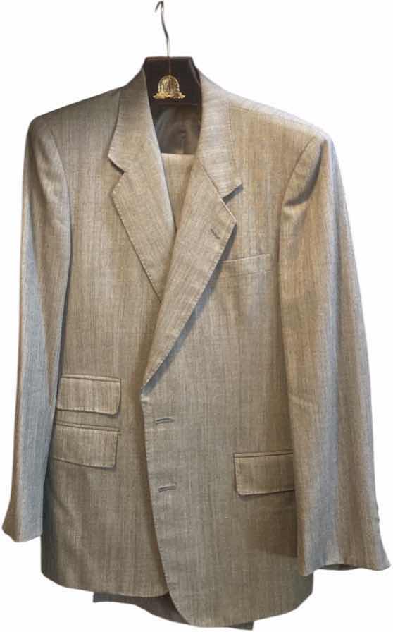 Photo 1 of MENS GRAND CUSTOM SUIT 100%WOOL MADE IN HONG KONG EST SIZE JACKET 40/42 PANTS 33/34