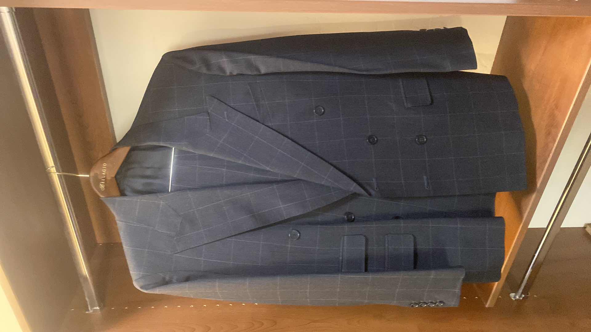 Photo 1 of MENS GRAND CUSTOM SUIT 100%WOOL MADE IN HONG KONG EST SIZE JACKET 40/42 PANTS 33/34