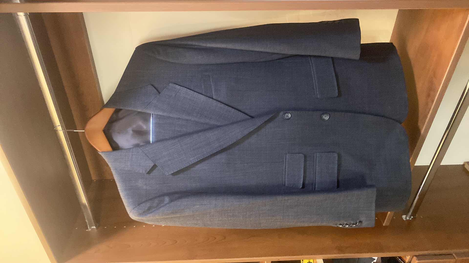 Photo 1 of MENS GRAND CUSTOM SUIT 100%WOOL MADE IN HONG KONG EST SIZE JACKET 40/42 PANTS 33/34