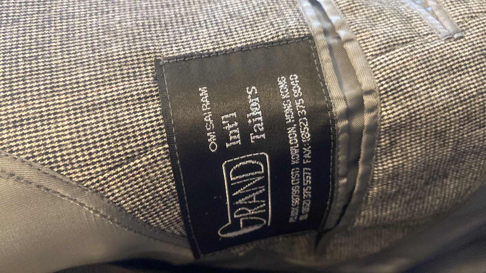 Photo 1 of MENS GRAND CUSTOM SUIT 100%WOOL MADE IN HONG KONG EST SIZE JACKET 40/42 PANTS 33/34