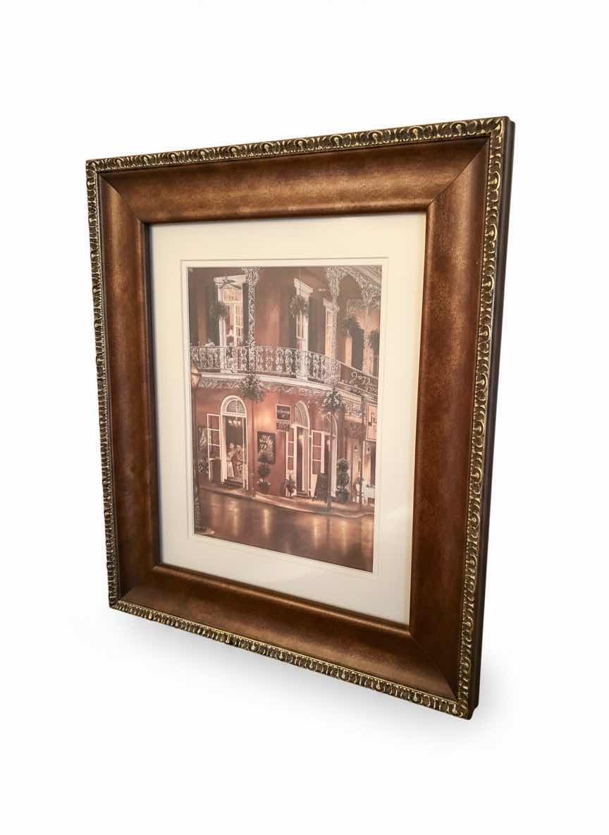 Photo 1 of GOLD COPPER FRAMED “NEW ORLEANS BISTRO” ARTWORK 22” x 26”
