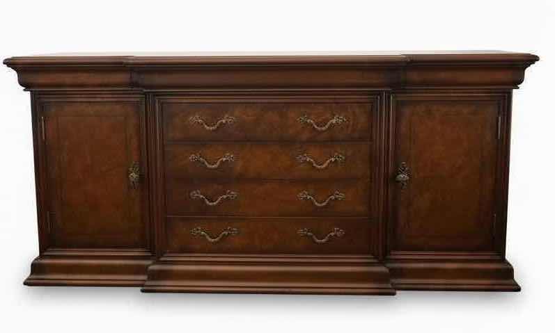 Photo 1 of MAHOGANY BUFFET W 3 DRAWERS & 2 SIDE DOOR CABINETS 68” x 21” H36”