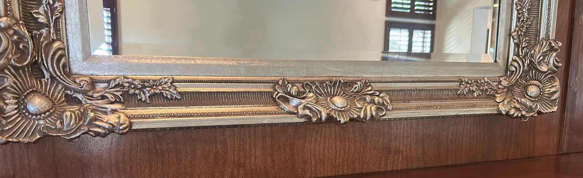 Photo 1 of RECTANGULAR BAROQUE STYLE WALL MIRROR W ORNATE DETAILED ANTIQUE GOLD FRAME 3FT x 5FT $ 499