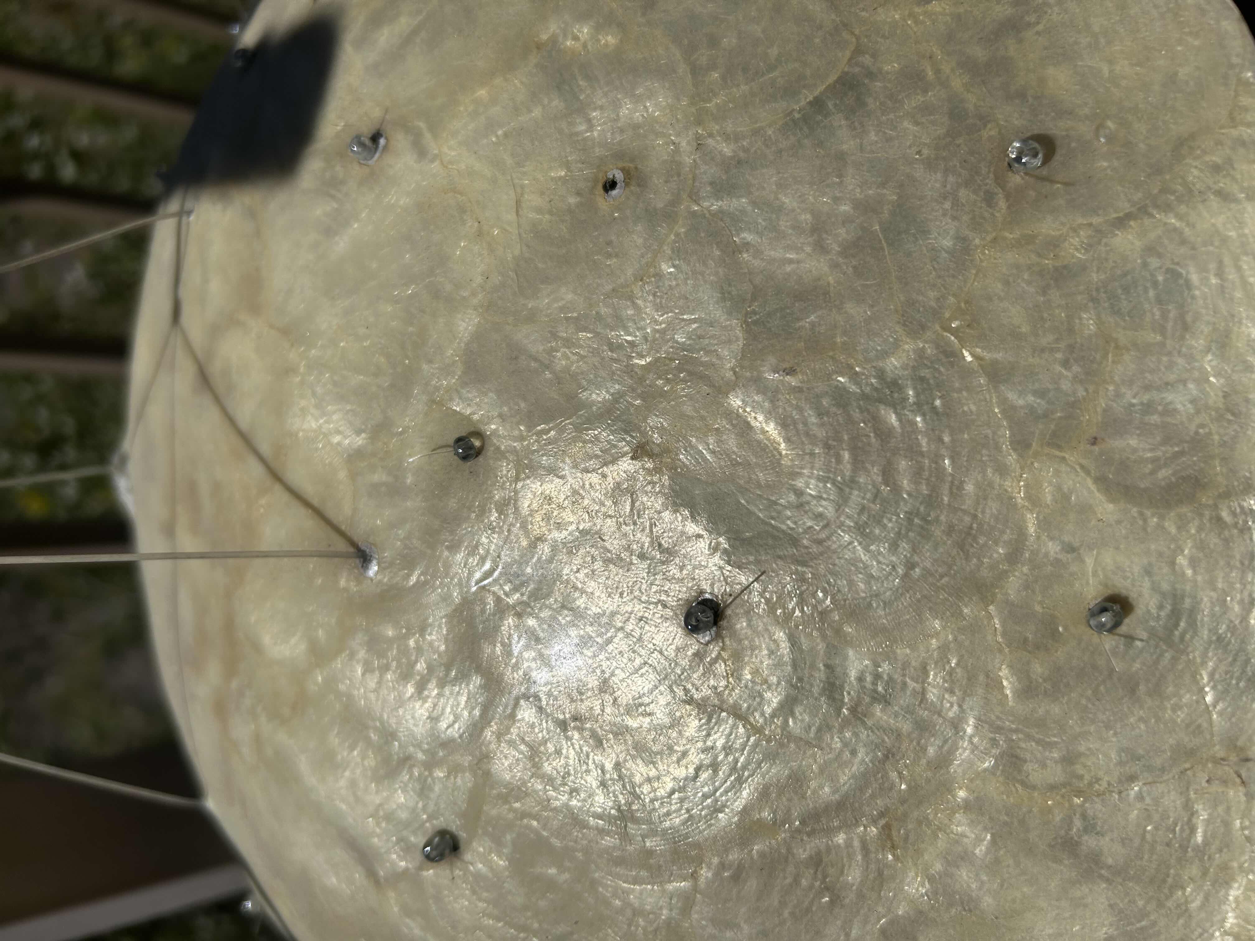 Photo 1 of HANDCRAFTED CAPIZ WIND CHIME DESIGNED IN THE SHAPE OF A JELLYFISH H 35"