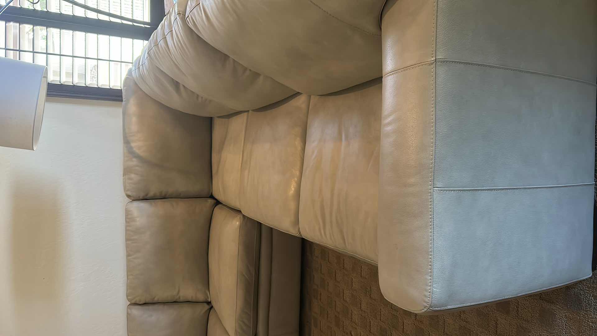 Photo 1 of LARGE MODULAR U SHAPE LEATHER SECTIONAL W LEFT ARM FACING CHAISE LOUNGE 7FT X 9FT